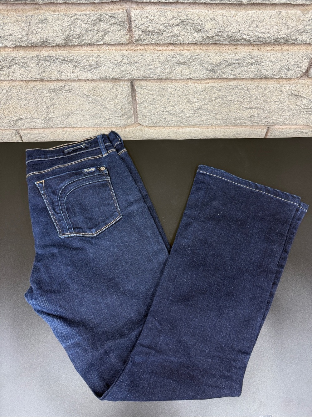 Fidelity Denim Deep Indigo Wide-Leg Jeans